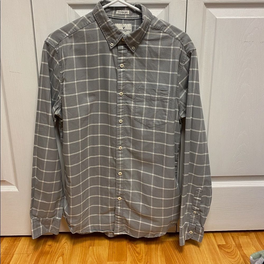 Men’s American Eagle ‘Seriously Soft’ Classic Cut Flannel, Size Medium